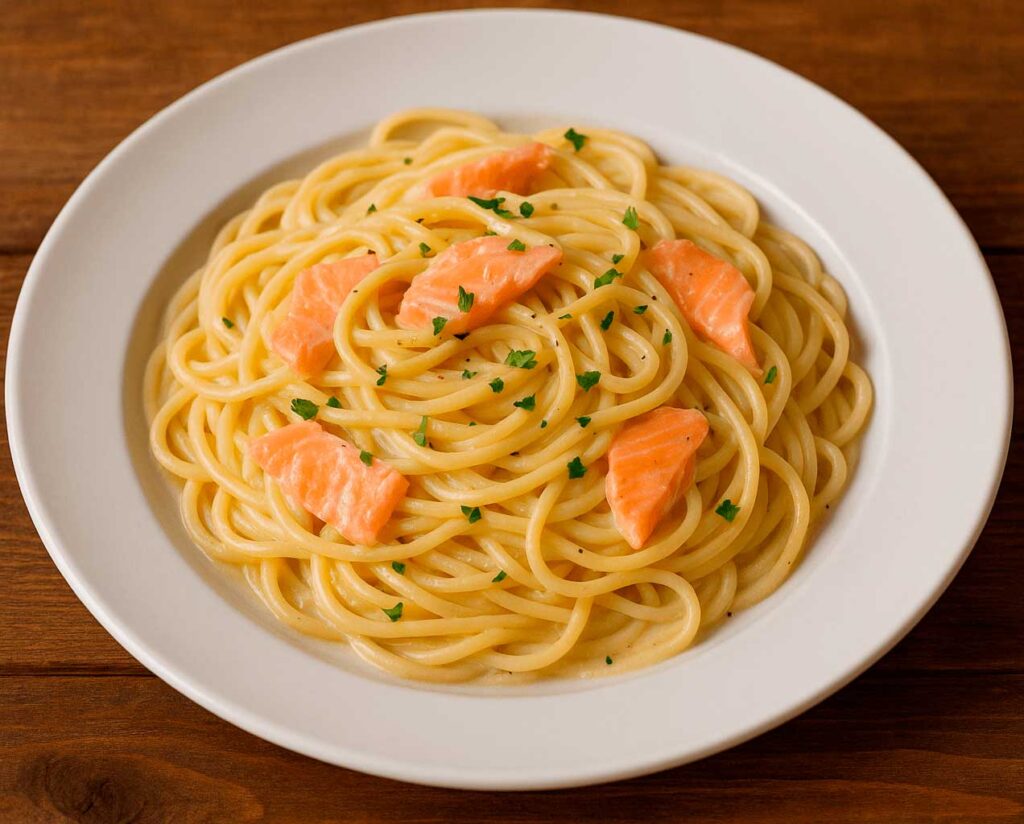 SPAGHETTI WITH SMOKED SALMON