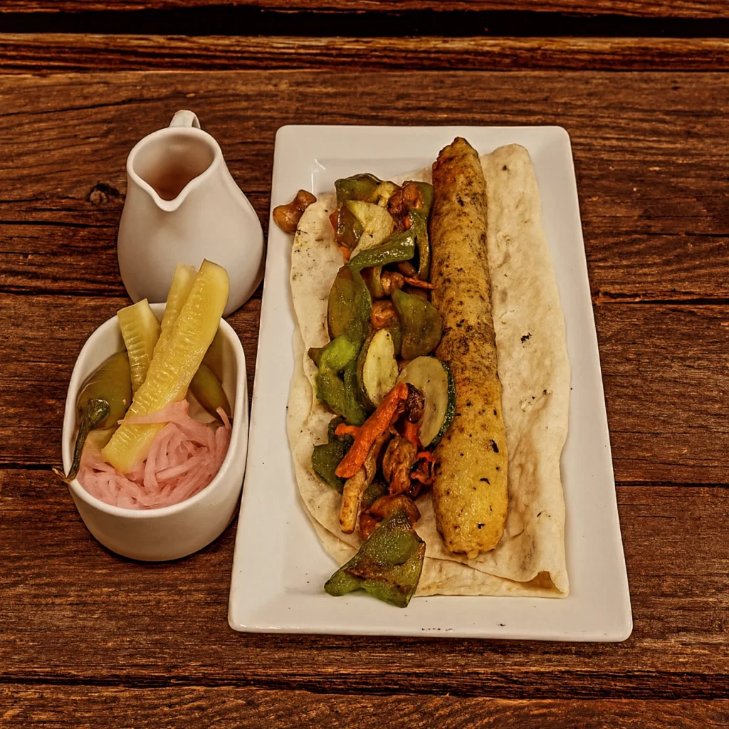 CHICKEN KEBAB WITH BRINJAL & LAVASH